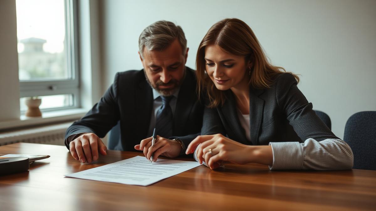 Buyer and seller reviewing a letter of intent