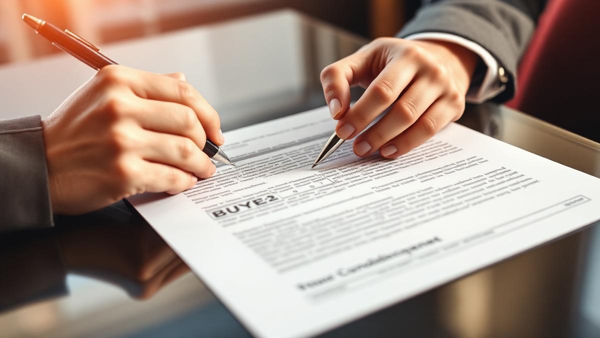 Buyer signing a non-disclosure agreement